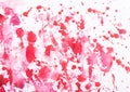 Abstract watercolor aquarelle hand drawn red blood Royalty Free Stock Photo