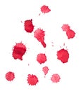 Abstract watercolor aquarelle hand drawn red blood Royalty Free Stock Photo