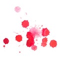 Abstract watercolor aquarelle hand drawn red blood Royalty Free Stock Photo