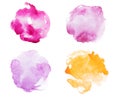 Abstract watercolor aquarelle hand drawn red pink Royalty Free Stock Photo