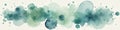 Abstract watercolor art with green and blue circular patterns Royalty Free Stock Photo