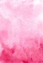 Abstract watercolor background. Beautiful pink gradient. Color splashing on paper. Aquarelle texture. Handmade original wallpaper