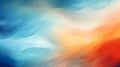 Abstract watercolor background with blue, orange and yellow colors. Royalty Free Stock Photo