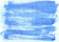 Abstract watercolor background with blue strokes