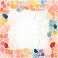 abstract watercolor background with colorful pebbles vector illustration Royalty Free Stock Photo