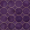 Abstract watercolor background with dark purple color circles. Watercolor hand drawn seamless pattern Royalty Free Stock Photo