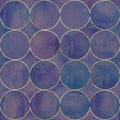 Abstract watercolor background with dark purple color circles. Watercolor hand drawn seamless pattern Royalty Free Stock Photo