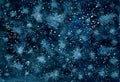 Abstract watercolor background. Deep blue night sky with stars. Hand drawn illustration. Galaxy painting, cosmic texture Royalty Free Stock Photo