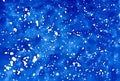 Abstract watercolor background. Deep blue night sky with stars. Hand drawn illustration. Galaxy painting  cosmic texture. Royalty Free Stock Photo