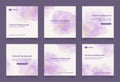 abstract watercolor background design for social media insta story feed post. purple violet grey scribble shape hand drawn object