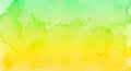 Abstract Watercolor Background with Green and Yellow Gradient and Splatter Effects image photo Royalty Free Stock Photo