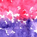 Abstract watercolor background. Hand drawn illustration of pink and purple colors on white background. Royalty Free Stock Photo