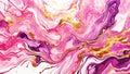 Abstract watercolor of purple, pink color with golden lines, background illustration. Generative ai. Royalty Free Stock Photo