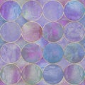 Abstract watercolor background with multicolor circles. Watercolor hand drawn seamless pattern Royalty Free Stock Photo