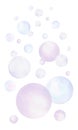 Abstract watercolor background with multicolored soap bubbles, hand-drawn. Royalty Free Stock Photo
