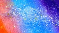 Abstract watercolor background starry sky gradient from yellow to red and blue textured like paper with white drops of the Milky