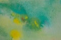 Abstract watercolor background and texture. Blue, green and turquoise hand painted background. Royalty Free Stock Photo