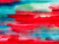 Abstract Watercolor Background. Watercolor strokes on textured thick paper for drawing. Red green blue paint thinned Royalty Free Stock Photo