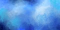 Abstract watercolor banner stain. Ocean, blue and sky blue pastel colors. Creative realistic background with place for