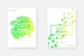 Abstract watercolor banners. Vector brochure template can be used for web page, personal and social media.