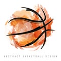 Abstract watercolor basketball ball on white background Royalty Free Stock Photo