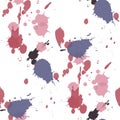 Abstract watercolor blobs. Colorful abstract ink paint splats Royalty Free Stock Photo