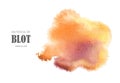 Abstract watercolor blot painted background. Isolated. Royalty Free Stock Photo