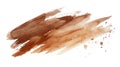 Abstract Watercolor Brown Brush Strokes on White Royalty Free Stock Photo