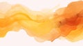 Abstract Watercolor Brush Stroke in YellowOrange and Brown AI Generated Royalty Free Stock Photo