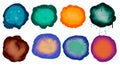 Abstract watercolor circles labels collection Royalty Free Stock Photo