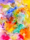 Abstract watercolor colorful background - hand drawn Royalty Free Stock Photo