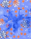 Abstract watercolor colorful  floral  grunge handmade and digital background Royalty Free Stock Photo