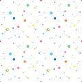 Abstract watercolor dots seamless pattern. Bright colors. Summer style background. Colorful splashes. Royalty Free Stock Photo