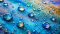 Abstract Watercolor Drops on Waterproof Fabric Generative AI