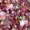 Watercolor seamless vintage  abstract digital flower pattern Royalty Free Stock Photo