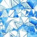 Abstract watercolor geometrical background.