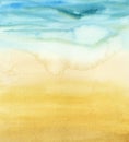 Abstract watercolor gradient Sea and sand