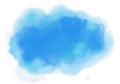 Watercolor background graphic with blue elements.