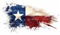 Abstract watercolor grunge flag of the state of Texas. The Lone Star Flag. Modern watercolored style. Template for your designs Royalty Free Stock Photo