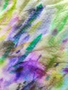 Abstract watercolor hand painted background. Multicolor stain of paint on a white napkin Royalty Free Stock Photo