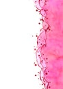 Abstract watercolor hand painting illustration. Bright pink wavy background. Royalty Free Stock Photo