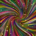 Abstract watercolor twirl illustration, Digital painted texture, Rainbow colors background, Generative AI