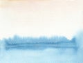 Abstract watercolor landscape blot painted background. Royalty Free Stock Photo