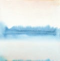 Abstract watercolor landscape blot painted background. Royalty Free Stock Photo