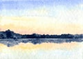 Abstract watercolor landscape Royalty Free Stock Photo