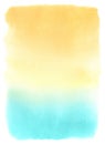 Abstract watercolor orange and blue background Royalty Free Stock Photo