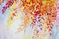 Watercolor original painting colorful bunch of abstract flowers Royalty Free Stock Photo