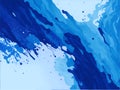 Abstract watercolor paint background by gradient deep blue color with liquid fluid grunge texture for background Royalty Free Stock Photo