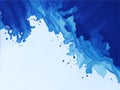 Abstract watercolor paint background by gradient deep blue color with liquid fluid grunge texture for background Royalty Free Stock Photo