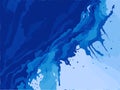 Abstract watercolor paint background by gradient deep blue color with liquid fluid grunge texture for background Royalty Free Stock Photo